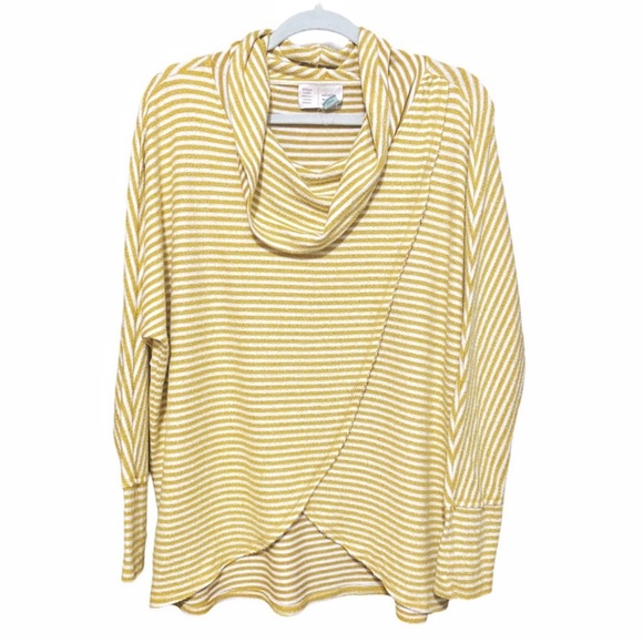Anthropologie Saturday Sunday Striped cowl neck wrap top size small - Picture 4 of 5